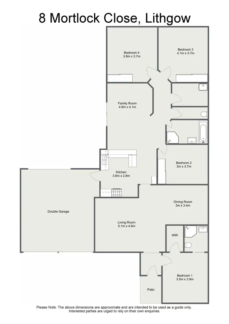 Floorplan of Homely house listing, 8 Mortlock Close, Lithgow NSW 2790