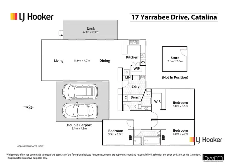 Floorplan of Homely house listing, 17 Yarrabee Drive, Catalina NSW 2536