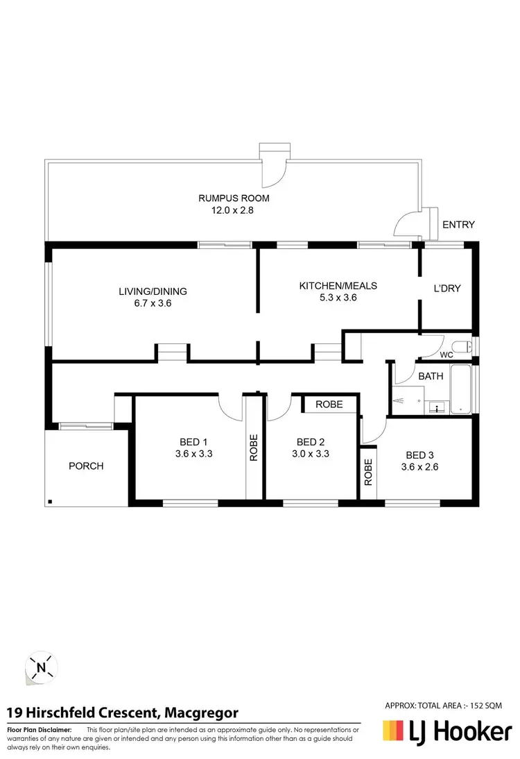Floorplan of Homely house listing, 19 Hirschfeld Crescent, Macgregor ACT 2615