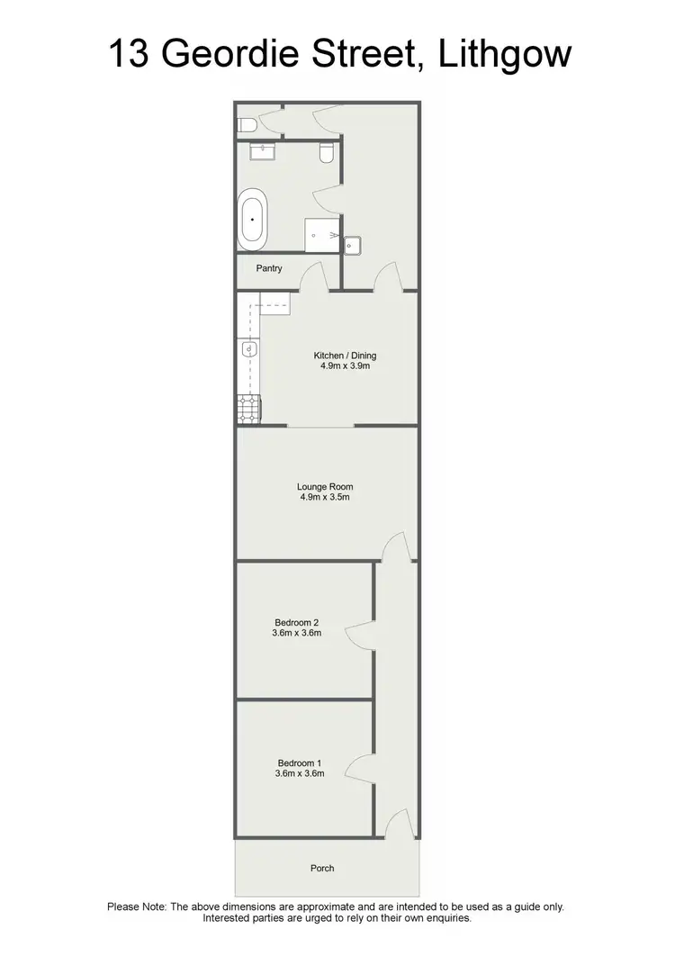 Floorplan of Homely house listing, 13 Geordie Street, Lithgow NSW 2790