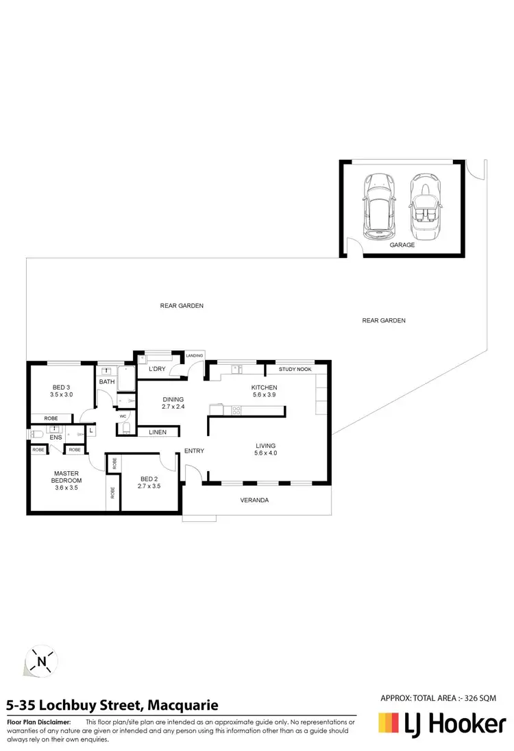 Floorplan of Homely townhouse listing, 2/35 Lochbuy Street, Macquarie ACT 2614