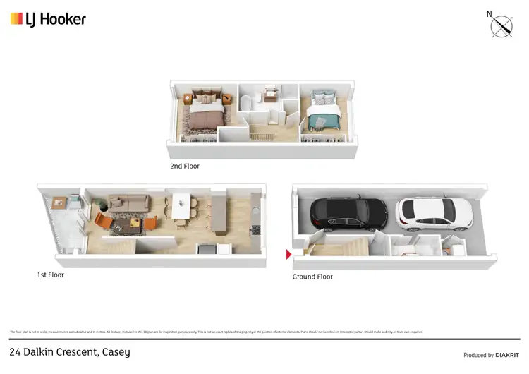 Floorplan of Homely townhouse listing, 24 Dalkin Crescent, Casey ACT 2913