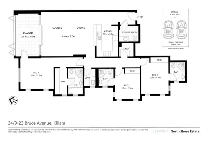 Floorplan of Homely apartment listing, 34/9-23 Bruce Avenue, Killara NSW 2071