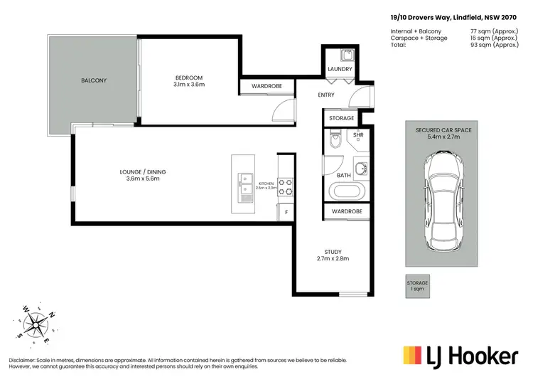 Floorplan of Homely apartment listing, 19/10 Drovers Way, Lindfield NSW 2070