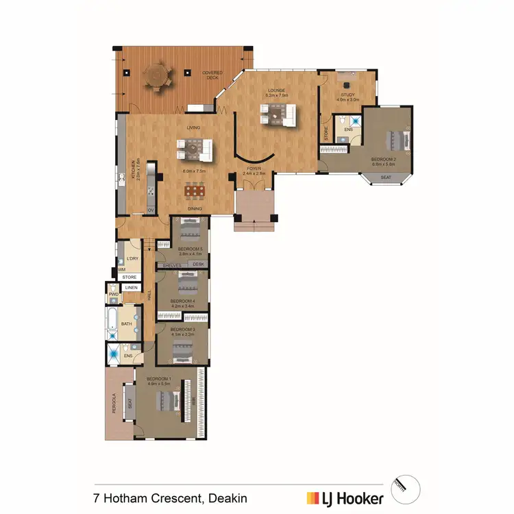Floorplan of Homely house listing, 7 Hotham Crescent, Deakin ACT 2600