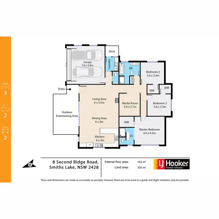 Floorplan of Homely house listing, 8 Second Ridge Road, Smiths Lake NSW 2428