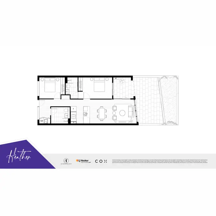 Floorplan of Homely apartment listing, Heather, 16 Challis Street, Dickson ACT 2602