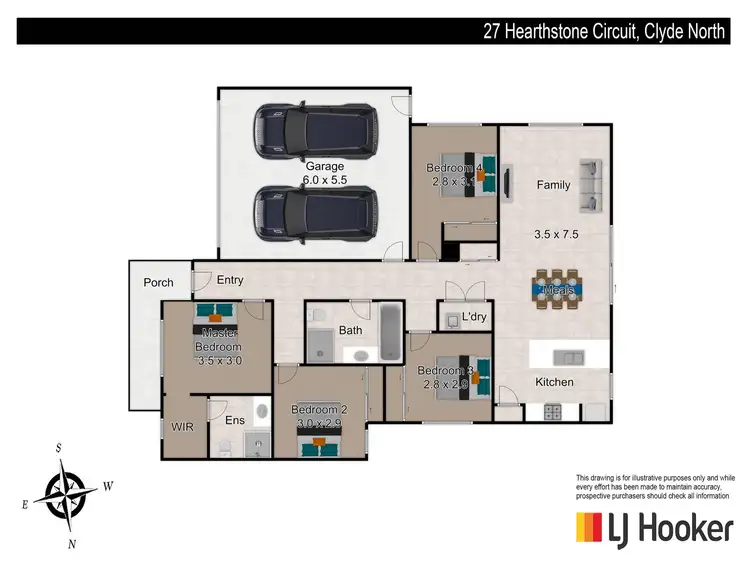 Floorplan of Homely house listing, 27 Hearthstone Circuit, Clyde North VIC 3978