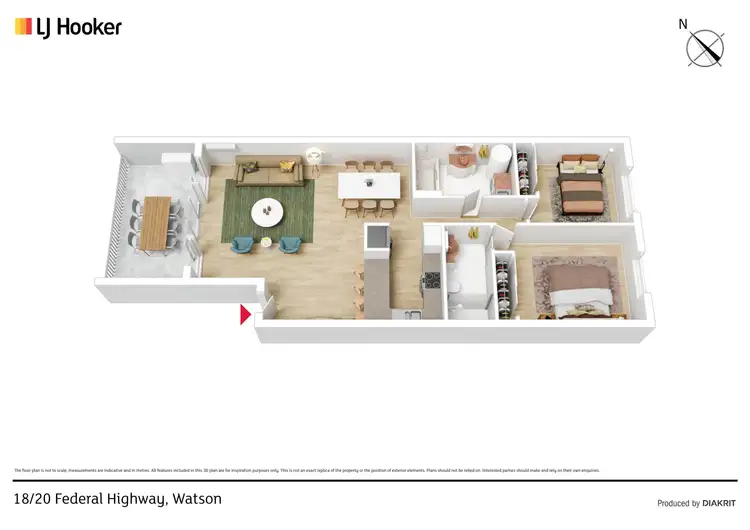 Floorplan of Homely apartment listing, 18/20 Federal Highway, Watson ACT 2602
