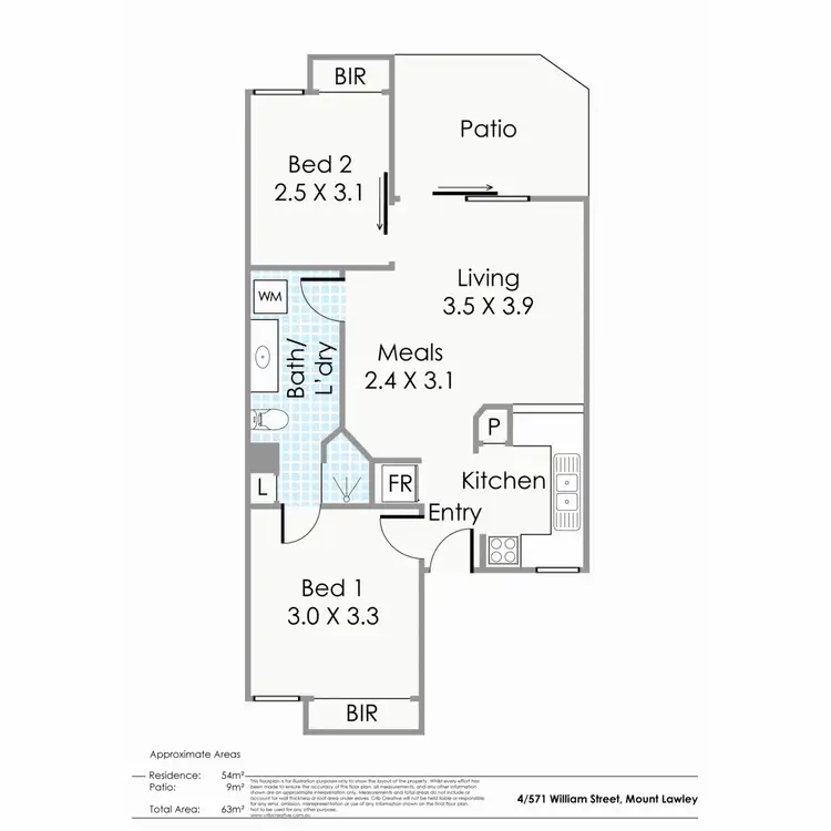 Floorplan of Homely apartment listing, 4/571 William Street, Mount Lawley WA 6050