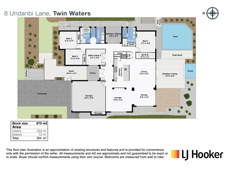 Floorplan of Homely house listing, 8 Undanbi Lane, Twin Waters QLD 4564