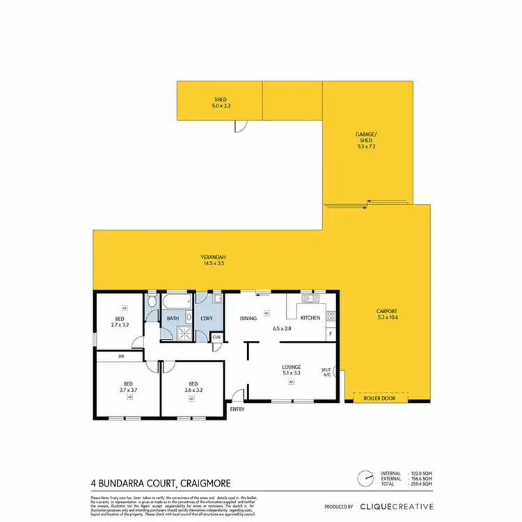Floorplan of Homely house listing, 4 Bundarra Court, Craigmore SA 5114