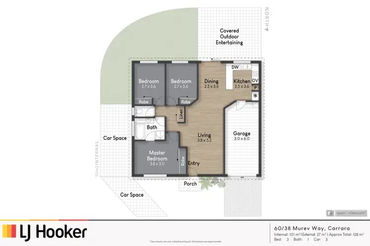 Floorplan of Homely villa listing, 60/38 Murev Way, Carrara QLD 4211