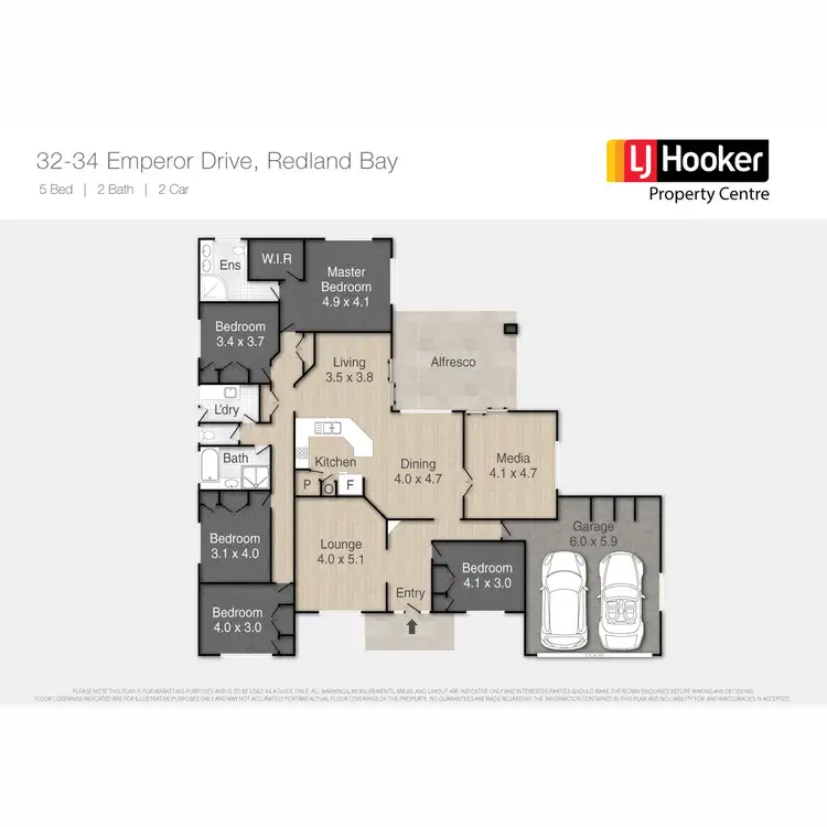 Floorplan of Homely house listing, 32-34 Emperor Drive, Redland Bay QLD 4165