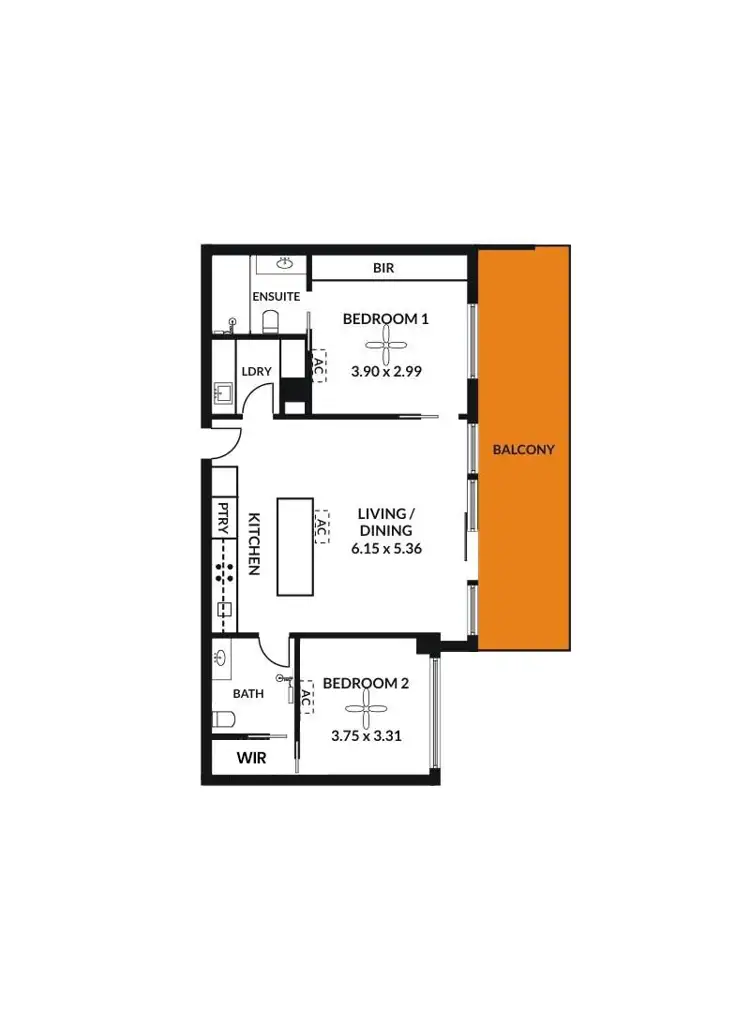 Floorplan of Homely apartment listing, 305/2 The Pinery, West Lakes SA 5021