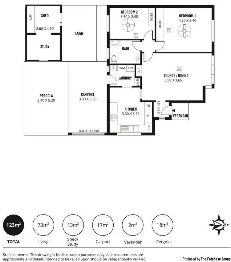 Floorplan of Homely unit listing, 1/17 Gurner Terrace, Grange SA 5022