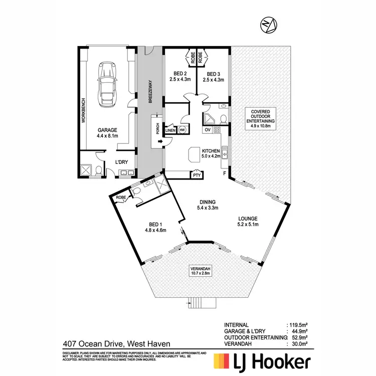 Floorplan of Homely house listing, 407 Ocean Drive, West Haven NSW 2443