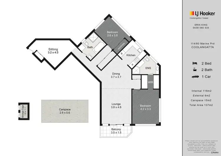Floorplan of Homely unit listing, 114/70-80 Marine Parade, Coolangatta QLD 4225