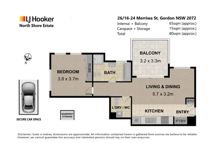 Floorplan of Homely apartment listing, 26/16-24 Merriwa Street, Gordon NSW 2072