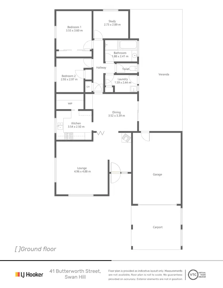 Floorplan of Homely house listing, 41 Butterworth Street, Swan Hill VIC 3585