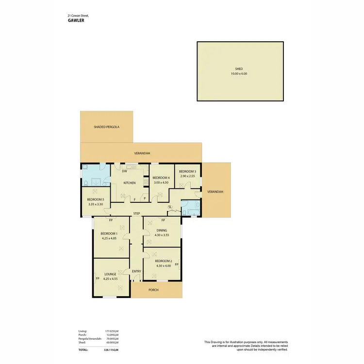 Floorplan of Homely house listing, 21 Cowan Street, Gawler SA 5118