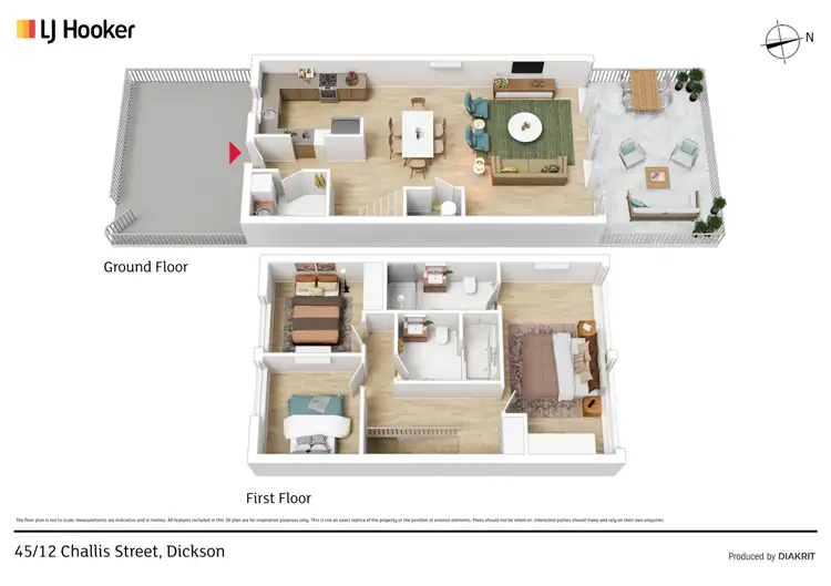 Floorplan of Homely unit listing, 45/12 Challis Street, Dickson ACT 2602