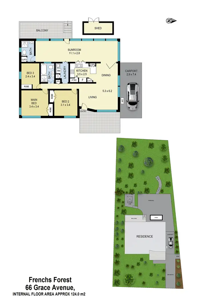 Floorplan of Homely house listing, 66 Grace Avenue, Frenchs Forest NSW 2086