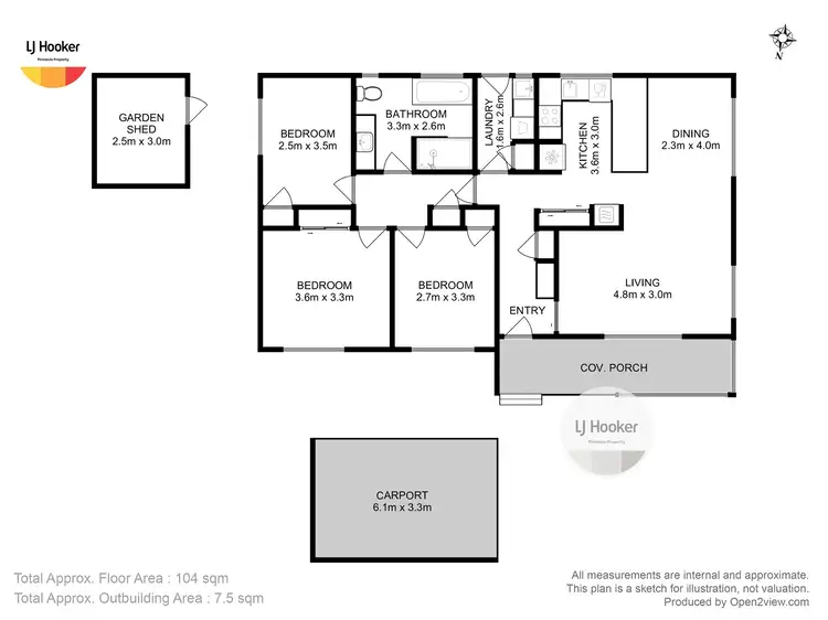 Floorplan of Homely house listing, 2 Swift Place, Kingston TAS 7050