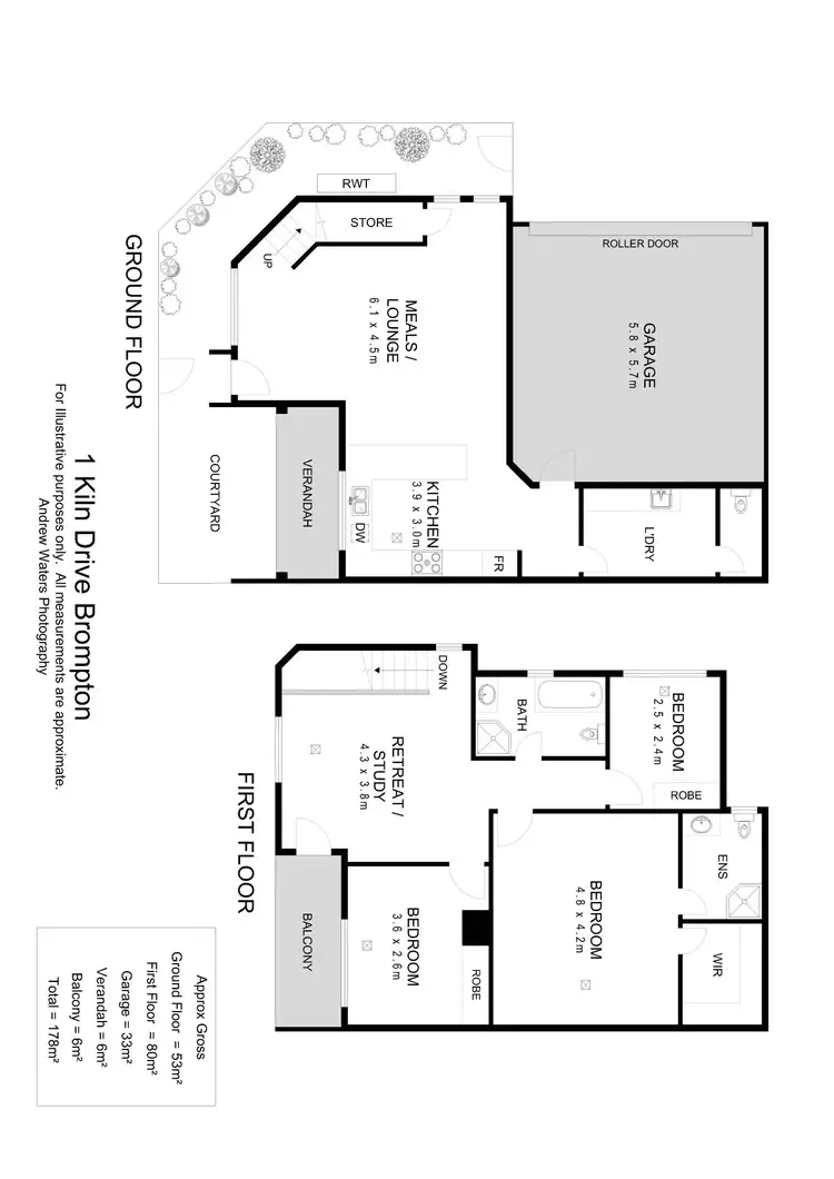 Floorplan of Homely townhouse listing, 1 Kiln Drive, Brompton SA 5007