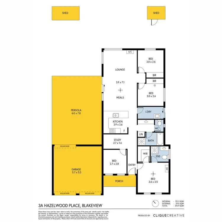 Floorplan of Homely house listing, 3A Hazelwood Place, Blakeview SA 5114