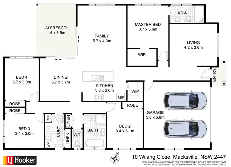 Floorplan of Homely house listing, 10 Wilang Close, Macksville NSW 2447