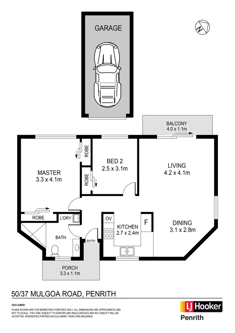 Floorplan of Homely retirement listing, 50/37 Mulgoa Road, Penrith NSW 2750