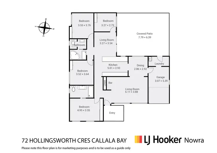 Floorplan of Homely house listing, 72 Hollingsworth Crescent, Callala Bay NSW 2540