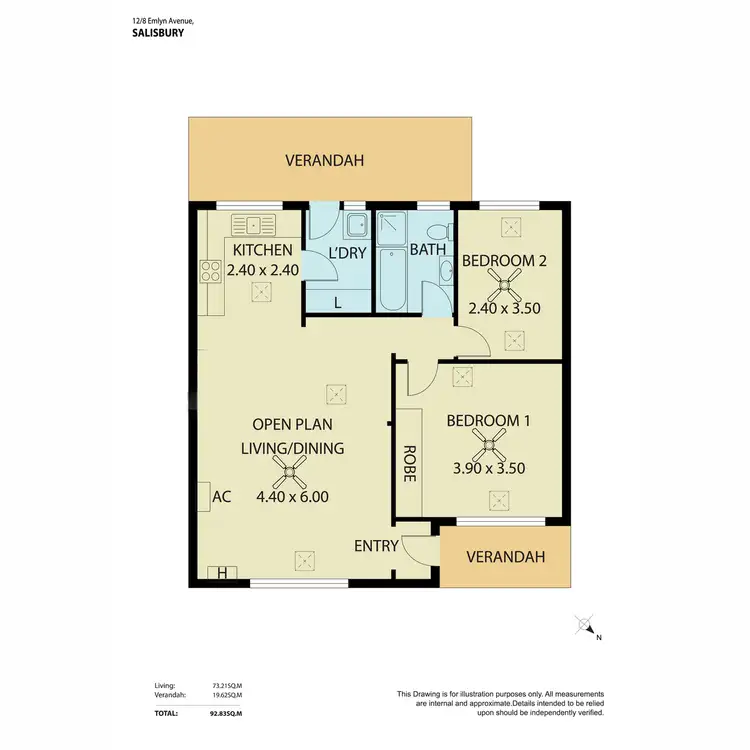 Floorplan of Homely house listing, 12/8 Emlyn Avenue, Salisbury SA 5108