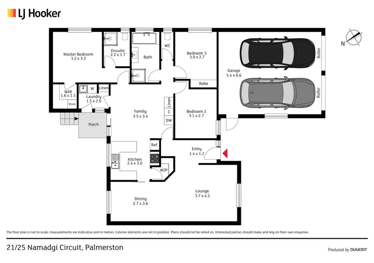 Floorplan of Homely townhouse listing, 21/25 Namadgi Circuit, Palmerston ACT 2913