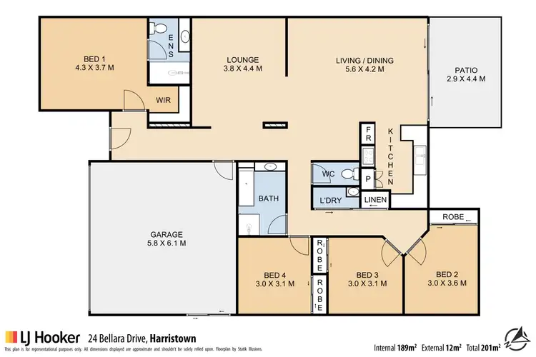 Floorplan of Homely house listing, 24 Bellara Drive, Harristown QLD 4350