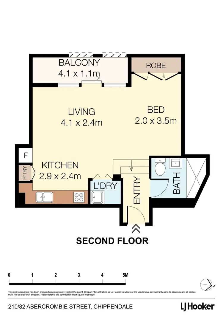 Floorplan of Homely apartment listing, 210/82-84 Abercrombie Street, Chippendale NSW 2008