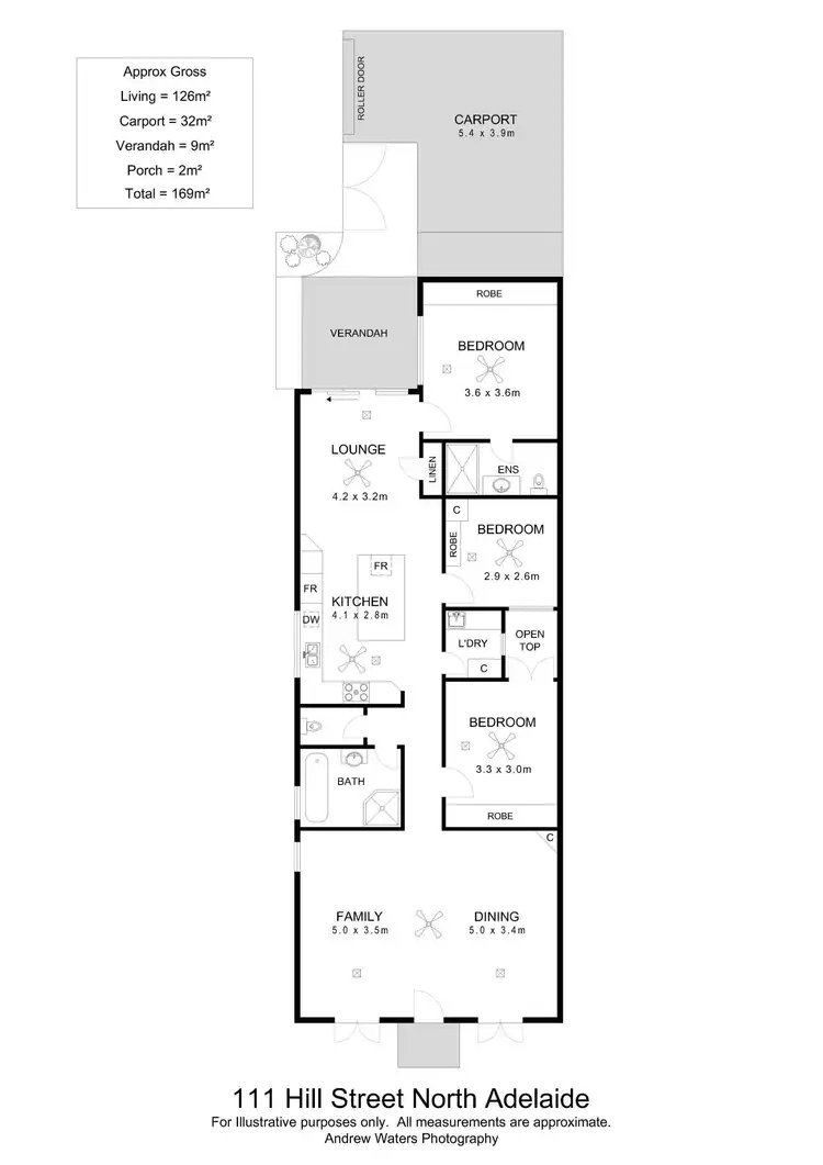 Floorplan of Homely unit listing, 2/111 Hill Street, North Adelaide SA 5006