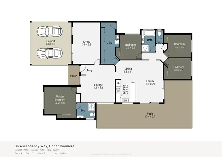 Floorplan of Homely house listing, 36 Ascendancy Way, Upper Coomera QLD 4209