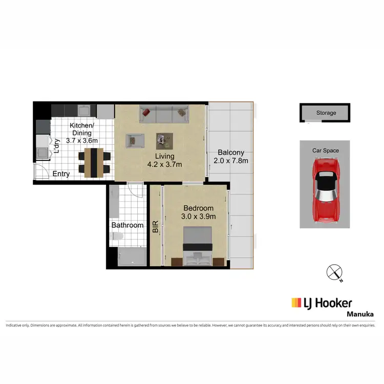 Floorplan of Homely apartment listing, 715/253 Northbourne Avenue, Lyneham ACT 2602