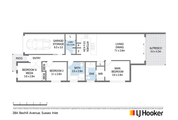 Floorplan of Homely semi-detached listing, 28a Bexhill Avenue, Sussex Inlet NSW 2540