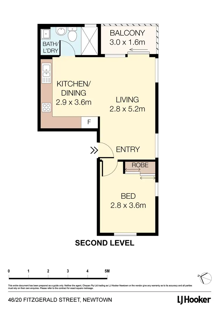 Floorplan of Homely apartment listing, 46/20 Fitzgerald Street, Newtown NSW 2042