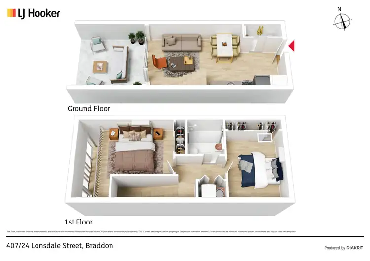 Floorplan of Homely apartment listing, 407/24 Lonsdale Street, Braddon ACT 2612