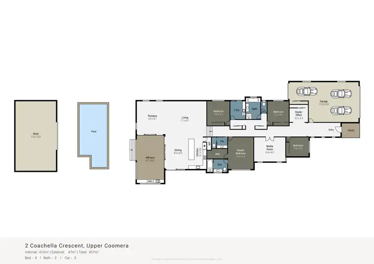 Floorplan of Homely house listing, 2 Coachella Crescent, Upper Coomera QLD 4209