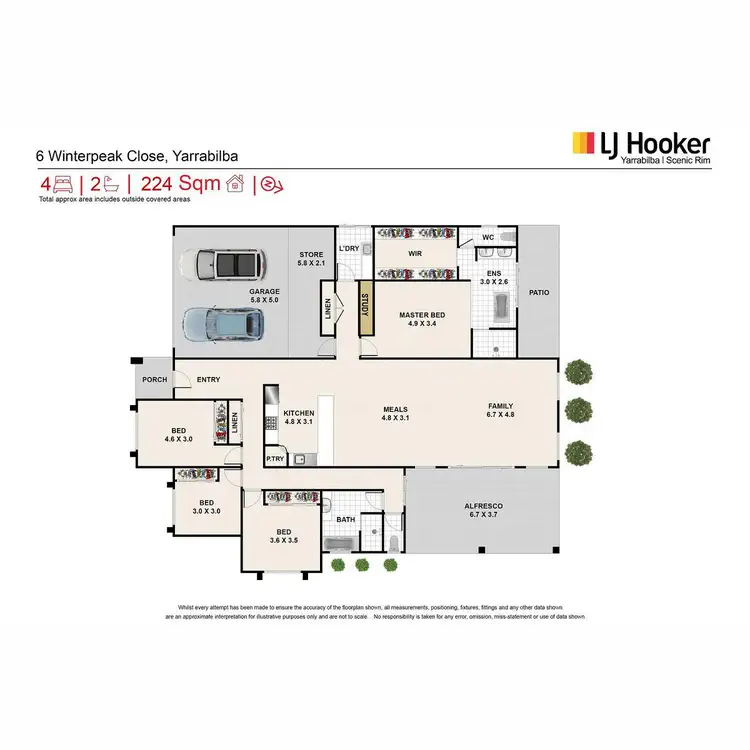 Floorplan of Homely house listing, 6 Winterpeak Close, Yarrabilba QLD 4207