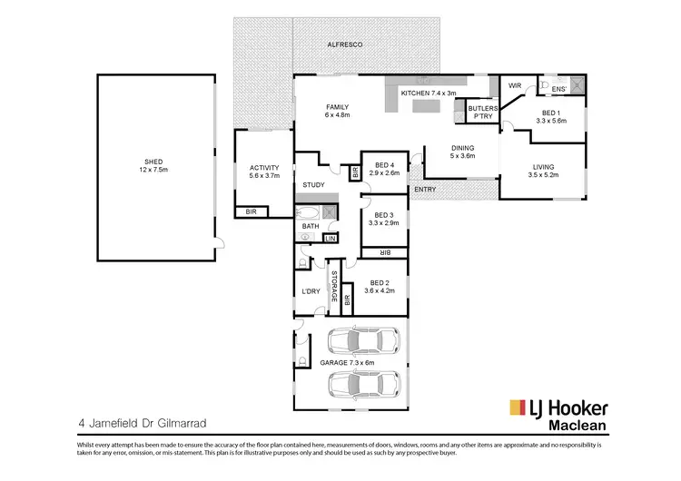 Floorplan of Homely house listing, 4 Jamefield Drive, Gulmarrad NSW 2463