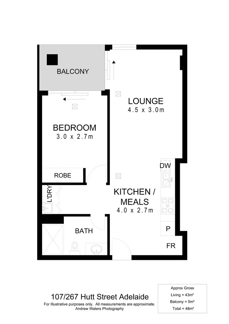 Floorplan of Homely apartment listing, 107/267 Hutt Street, Adelaide SA 5000