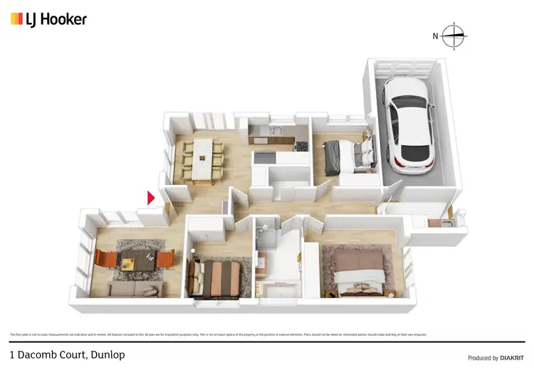 Floorplan of Homely house listing, 1 Dacomb Court, Dunlop ACT 2615