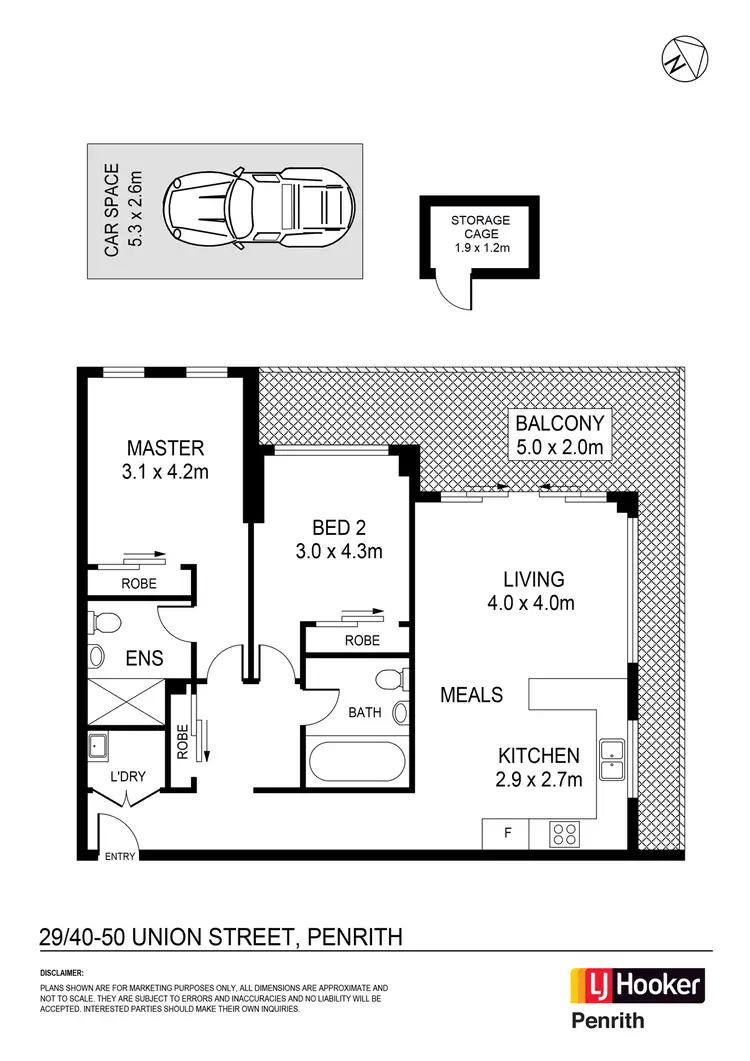 Floorplan of Homely unit listing, 29/40-50 Union Road, Penrith NSW 2750