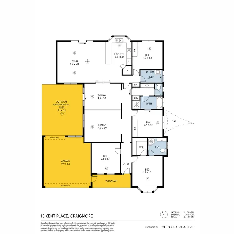 Floorplan of Homely house listing, 13 Kent Place, Craigmore SA 5114